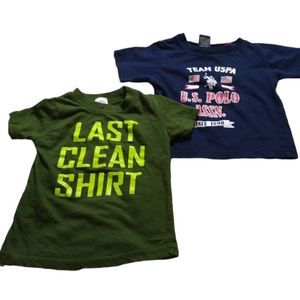 2 Baby Boy (1) Swiggles And (1) US Polo ASSN. Short Sleeve Shirts Size 18 Month